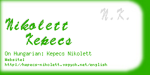nikolett kepecs business card